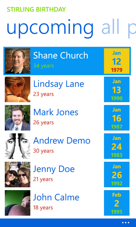 Stirling Birthday to Be Featured in the Windows Phone Store on September 23rd