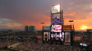 Sunset at Coors Field on July 3, 2008