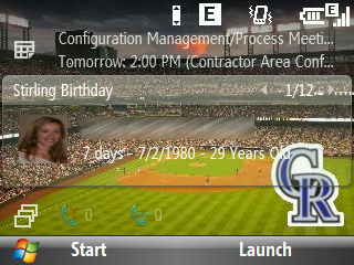 Stirling Birthday Home Screen Plugin
