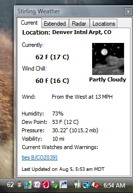 Stirling Weather Tray 2.1.3133 Released