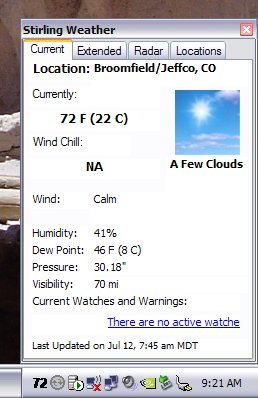 Stirling Weather Tray 1.0 Released